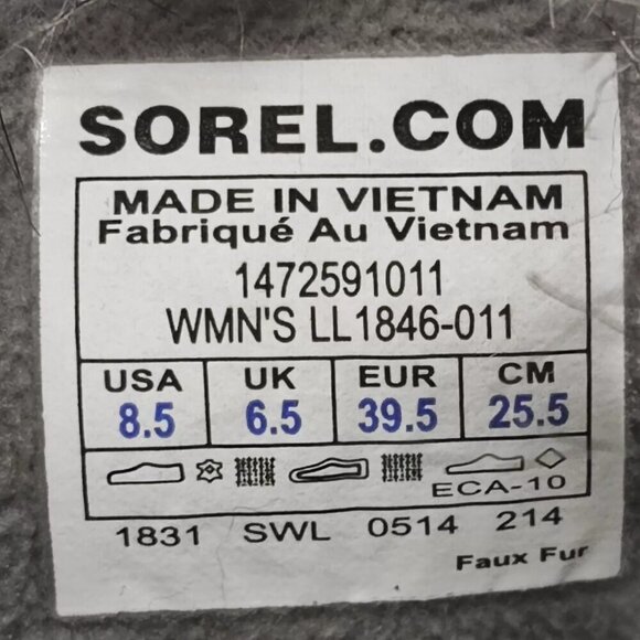 Sorel Women's Tofino II Black Waterproof Faux Fur Winter Snow Boots Size 8.5 US - Picture 11 of 12